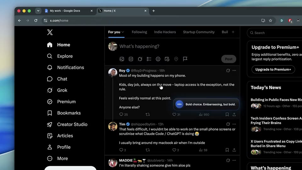 Stop That heckles from a cursor bubble, then teleports you to work